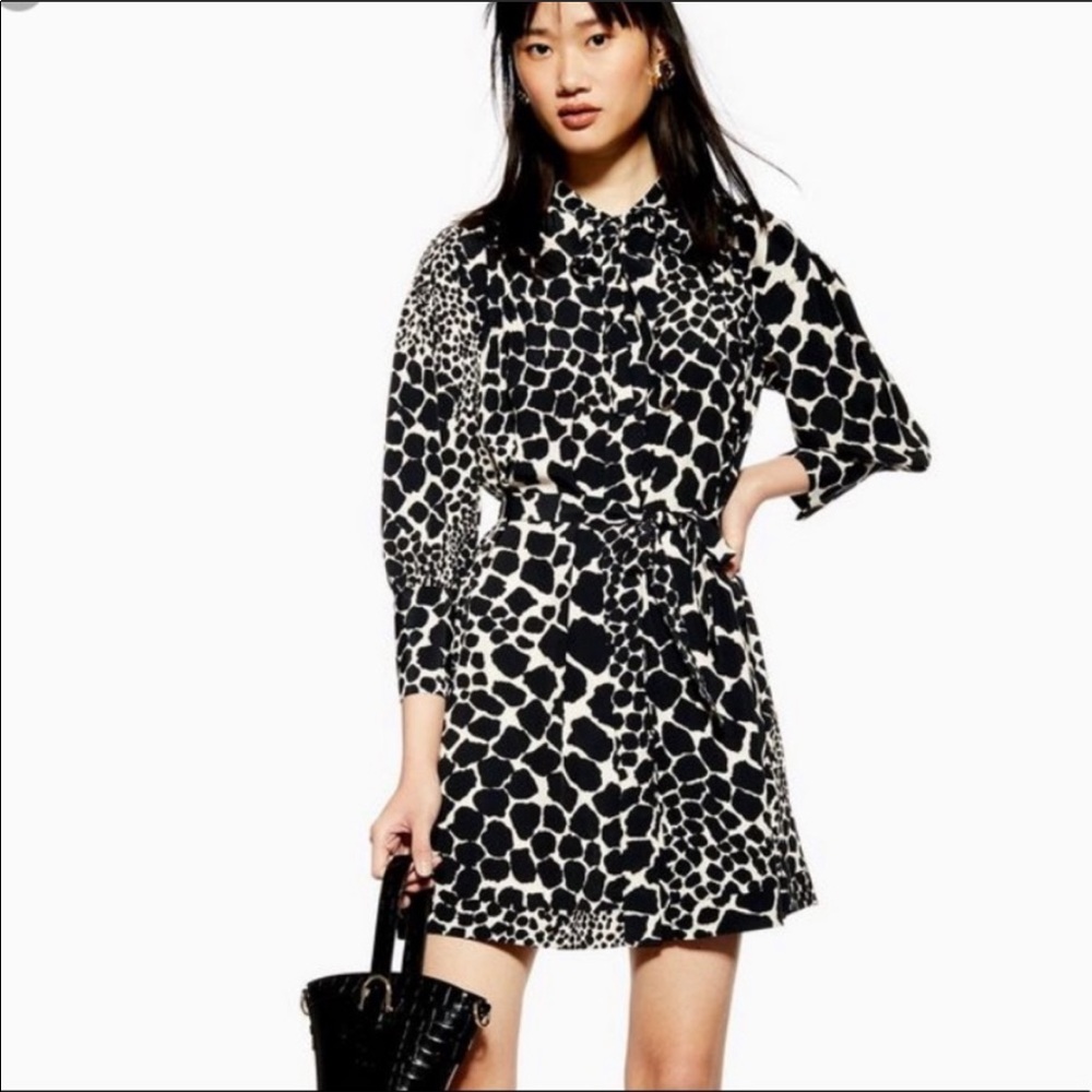 Topshop Petite Giraffe Print Dress - Worn Once